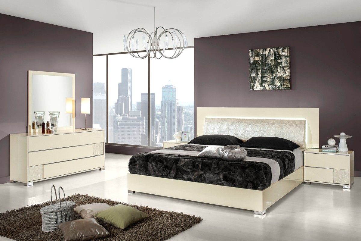 Vig Furniture Est King Bedroom Set, King Bedroom Sets Leather Headboard