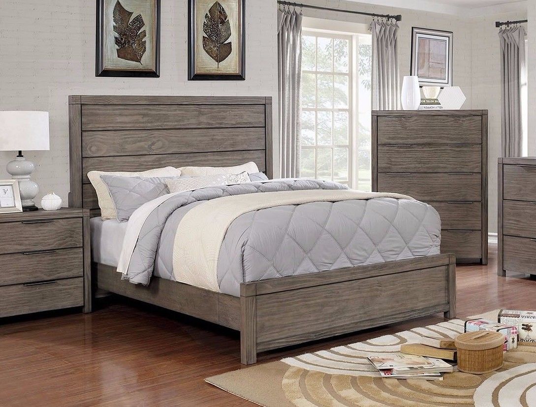 Gray Finish Full Size Bedroom 1pc Bed | Hot Sectionals